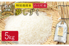 【令和6年度産】特別栽培米 白石産 夢しずく（5kg）【道の駅しろいしカンパニー】 [IAA008]