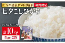 期間限定！令和4年産 新米 七夕こしひかり 10kg（5kg×2袋）【佐賀県農業協同組合】 九州 佐賀県 白石町 [IAK013]
