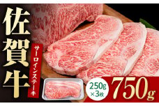 佐賀牛 贅沢 サーロインステーキ 250g×3枚（計750g）【いろは精肉店】佐賀県産 佐賀牛 牛肉 国産 肉 和牛 サーロイン ステーキ さーろいん すてーき 冷凍 白石町 九州 定期便 人気 高評価 九州 佐賀県 白石町 [IAG052]