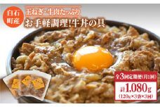 【全3回定期便】身体にやさしい！お手軽調理！牛丼の具（120g×3袋入り）【べんがら】 [IAZ006]