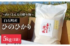【令和6年産新米！】 特別栽培米 ひのひかり 5kg 白米～山口さんちの贈り物～【y'scompany】佐賀県産ヒノヒカリ ひのひかり 米 お米 白米 特別栽培米 人気 高評価 九州 佐賀県 白石町 [IAS010]
