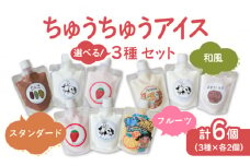 【小さいお子様にもおすすめ！】ちゅうちゅうアイス（チューブ入り） スタンダードセット 3種×2個（計6個）【佐賀西部コロニー白石作業所】 [ICL010]