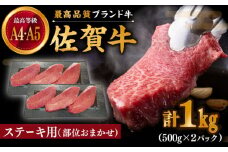 【贅沢部位】佐賀牛 おまかせ ステーキ 1000g(500g×2)【川﨑畜産】佐賀県産 牛肉 ステーキ すてーき 焼肉 BBQ おすすめ 人気 オススメ ご褒美 九州 佐賀県 白石町 [IAX036]