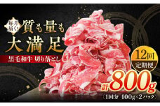 【12回定期便】 牧場直営店の黒毛和牛 切り落とし 800g（400g×2パック）【川﨑畜産】佐賀県産 牛肉 切り落とし スライス 小分け 国産 牛肉 きりおとし すき焼き しゃぶしゃぶ 九州 佐賀県 白石町 [IAX042]