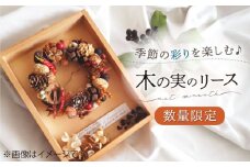 【数量限定】【ナチュラルな癒し】木の実のリース【yumikofactory】 [IBY012]