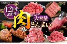 【12回定期便】肉ざんまい定期便 大家族 大容量 たっぷり/黒毛和牛 牛肉 バラエティー 定期【川﨑畜産】佐賀県産 九州 佐賀県 白石町 [IAX052]