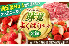 【先行予約】【全6回定期便】しろいしの味覚よくばりセット（赤いちご3種と佐賀県産黒毛和牛） [IZZ021]