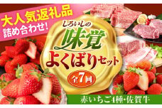 【全7回定期便】しろいしの味覚よくばりセット（赤いちご4種と佐賀牛） [IZZ028]