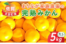 L-51 まちなが家族農園の完熟みかん　５ｋｇ　みかん ミカン 蜜柑 たらみかん 太良みかん 温州みかん 完熟みかん 甘熟 柑橘 国産 佐賀県産 太良町 こだわり 有機栽培 産地直送 贈答品 詰め合わせ 極甘