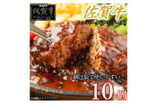 佐賀牛デミハンバーグ真空個包装 10個 佐賀牛100％ 国産牛 和牛 佐賀牛 ブランド牛 牛肉 肉 高級 ハンバーグ デミソース おかず 夕飯 人気 おすすめ 簡単調理 レンジ調理 冷凍 真空パック 個包装 佐賀県 太良町 NB52