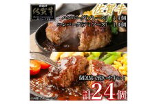 佐賀牛ハンバーグ　デミ・プレーン 24個 佐賀牛 国産牛 和牛 佐賀牛 ブランド牛 牛肉 肉 高級 ハンバーグ デミソース おかず 夕飯 人気 おすすめ 簡単調理 レンジ調理 冷凍 個包装 佐賀県 太良町 OD9