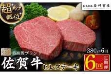 VD1 佐賀牛ヒレステーキ定期便6回  ヒレ ステーキ 定期便 6回 国産牛 和牛 ブランド牛 牛肉 肉 佐賀牛 奇数月 高級 人気 おすすめ 佐賀県 太良町 