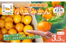 まちなが家族農園の小玉みかん 3.5kg みかん ミカン 蜜柑 たらみかん 太良みかん 温州みかん 完熟みかん 甘熟 柑橘 国産 佐賀県産 太良町 こだわり 有機栽培 産地直送 贈答品 詰め合わせ 極甘 M119