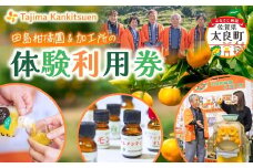 田島柑橘園&加工所の体験利用券(2名)　体験 チケット 利用券 みかん 生搾り ジュース 味比べ ワインサングリア 試飲 アロマ 香り体験 佐賀県 太良町 P122