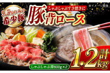 【しゃぶ祭り♪】大西海SPF豚 背ロース（しゃぶしゃぶ用）計約1.2kg（600g×2パック）長崎県/長崎県農協直販 [42ZZAA076]