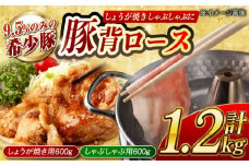 【冷めてもおいしい♪】大西海SPF豚 背ロース（しょうが焼き用＆しゃぶしゃぶ用）計約1.2kg（各600g）長崎県/長崎県農協直販 [42ZZAA084]