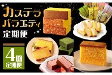 【全4回定期便】カステラバラエティ定期便A 長崎県 [42ZZZZ004] かすてら おやつ スイーツ デザート カステリーヌ カステラアイス アイス 和三盆 詰合せ セット あとから 届く 小分け