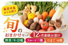 【12回 野菜 定期便】野菜9～13種・フルーツ1種・卵6個 旬のおまかせセット 長崎県/舞岳の里 [42ACAC002] 野菜 やさい 果物 セット 詰め合わせ 詰合せ 産地 直送 国産 たまご メロン いちご ピオーネ 野菜セット 12ヶ月 1年