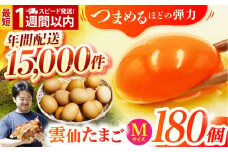 【スピード発送】Mサイズ180個(170個＋割れ補償10個入り) 長崎県/塚ちゃん雲仙たまご村 [42ACAE007] 卵 玉子 タマゴ 鶏卵 長崎 島原 九州 大容量 たっぷり 