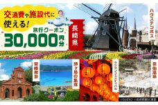 【長崎県】地域限定旅行クーポン30,000円分 長崎県/株式会社日本旅行 [42AVAG002] ハウステンボス 佐世保 雲仙 五島 壱岐 対馬 宿泊 ホテル 旅 観光 離島