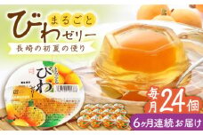 【全6回定期便】まるごとびわゼリー 24個入 長崎県/長崎県農協直販 [42ZZAA227] ゼリー びわ ビワ 枇杷 まるごと 定期便 長崎