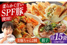 【スピード発送】美豚ちゃんと餃子のバラエティセット計15袋(5袋×3種)  長崎県/有限会社長崎フードサービス [42ADAB016]  ぶた 豚肉 おかず 簡単
