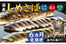 【全6回定期便】 国産 しめさば 3種詰め合わせ 計9P 長崎県/有限会社音丸水産 [42AAAC003] 鯖 さば サバ しめ鯖 シメサバ 国産 冷凍 簡単 おつまみ 人気 長崎