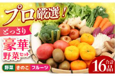 豪華！野菜セット 16品目以上 野菜どっさりサイズ / 野菜 フルーツ きのこ 詰め合わせ  長崎県/吉岡青果 [42ACAF001]  果物 キノコ 新鮮 セット 詰め合わせ 詰合せ 産地 直送 国産 季節の野菜 やさい 旬 果物 盛り合わせ 野菜セット 野菜詰め合わせ
