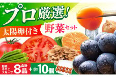 【少人数世帯向け】卵付き野菜セット (野菜・果物・キノコ8品目+ブランド卵10個) 詰め合わせ  レギュラーサイズ 長崎県/吉岡青果 [42ACAF002] フルーツ キノコ 新鮮 セット 詰め合わせ 詰合せ 産地 直送 国産 季節の野菜 ひとりぐらし 一人 ふたりぐらし 二人 太陽たまご 太陽卵 たまご 玉子 野菜詰め合わせ