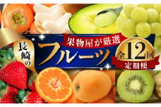 【全12回定期便】果物屋が選ぶ 長崎のフルーツ定期便 長崎県/贅沢宝庫 [42ACAF020]フルーツ みかん ポンカン 不知火 メロン 梨 ビワ メロン シャインマスカット キウイ 柿旬 新鮮 セット 長崎 人気 国産 特産 取り寄せ 定期便 