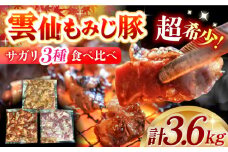 超希少部位！雲仙もみじ豚サガリ3種食べ比べセット計3.6kg（300g×3種×各4パック） 長崎県/ダイニング味遊 [42ACAG091]