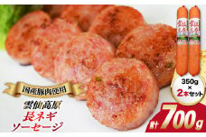 雲仙高原 長ネギソーセージ（350g×2本） 長崎県/長崎県農産品流通合同会社 [42AMAE009] ソーセージ ウインナー ハム 