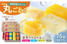【全国菓子大博覧会 農林水産大臣賞受賞！】果実のぷるぷるジェリー 16個詰合せ 長崎県/梅月堂 [42ADAA004] ゼリー レモン ゆうこう しらぬい びわ フルーツ