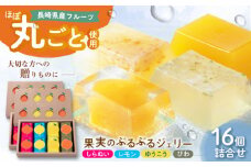 【全国菓子大博覧会 農林水産大臣賞受賞！】果実のぷるぷるジェリー 16個詰合せ 長崎県/梅月堂 [42ADAA004] ゼリー レモン ゆうこう しらぬい びわ フルーツ