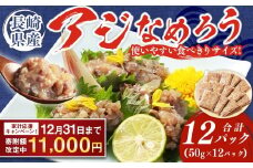 【期間限定！～12月31日まで】長崎産 アジなめろう 12パックセット ! 使いやすい 食べきりサイズ ! あじ アジ 鯵 おつまみ おかず