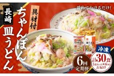 【全6回定期便】≪具材付≫ 長崎冷凍ちゃんぽん (3食) ・ 皿うどん (2食) ／ 長崎ちゃんぽん 長崎皿うどん チャンポン 麺 麺類 簡単調理 長崎名物 ご当地 セット 詰合せ 長崎 長崎県 長崎市