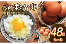 「長崎彩黄卵 ( ながさきさいおうらん ) 」 朝採れ玉子 6個入り8パックセット たまご 卵 新鮮