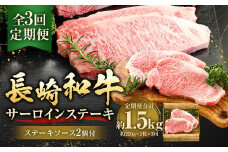 【全3回定期便】長崎和牛 サーロイン ステーキ 250g×2枚 牛肉 肉 牛 和牛 国産