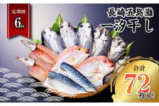 【全6回定期便】長崎五島灘一汐干し 合計12枚 干物 ひもの 海鮮 魚介 海の幸