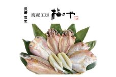一夜干しオリジナルセット ひもの 干物 梅のや あじ かます ふぐ 甘鯛 連子鯛