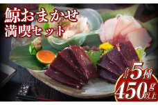 【7営業日以内発送】鯨 おまかせ 満喫セット 5種類以上 約450g以上 食べ比べ セット くじら 鯨肉 おつまみ 珍味
