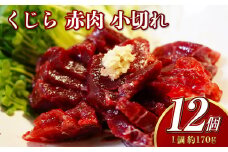 【7営業日以内発送】くじら 赤肉 小切れ 170g×12個セット クジラ 鯨 赤身 刺身 おつまみ