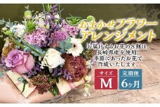 【全6回定期便】 おまかせ フラワーアレンジメント 【M】 花 お花 生花 フワラー Flower アレンジメント