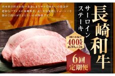 【全6回定期便】長崎和牛 サーロイン ステーキ 約200g×2枚 和牛 お肉 肉 国産 ステーキ 肉の牛長