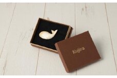 【限定10個】くじら工芸品 くじらブローチ ／ ブローチ 工芸品 アクセサリー マッコウ鯨 くじら工芸