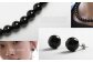 オニキス ネックレス ピアス 2点セット 艶あり 10mm ／ アクセサリー ジュエリー スタッドピアス onyx
