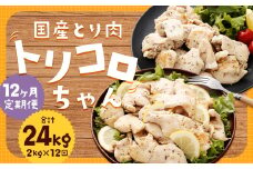 【全12回定期便】国産 鶏肉 トリコロちゃん 計2kg (500g×4パック) ／ バジルペッパー レモンペッパー ソテー用 鶏胸肉 お肉 ソース 肉のマルシン 長崎県 長崎市