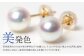 花珠 あこや真珠 8.5-9.0mm 鑑定書付 ピアス 18金 K18 パール