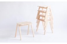 【ミツロウワックス仕上げ】MINAZUKI STOOL (スタッキングスツール) ヒノキ (2脚) ／ 家具 インテリア スツール シンプル 長崎県 長崎市