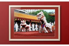 【額装写真】【孔子祭 中国獅子舞】画寸A3サイズ [M07-5663] ／ 長崎孔子祭 中国獅子舞 写真 長崎県 歴史 お祭り 思い出 長崎県 長崎市